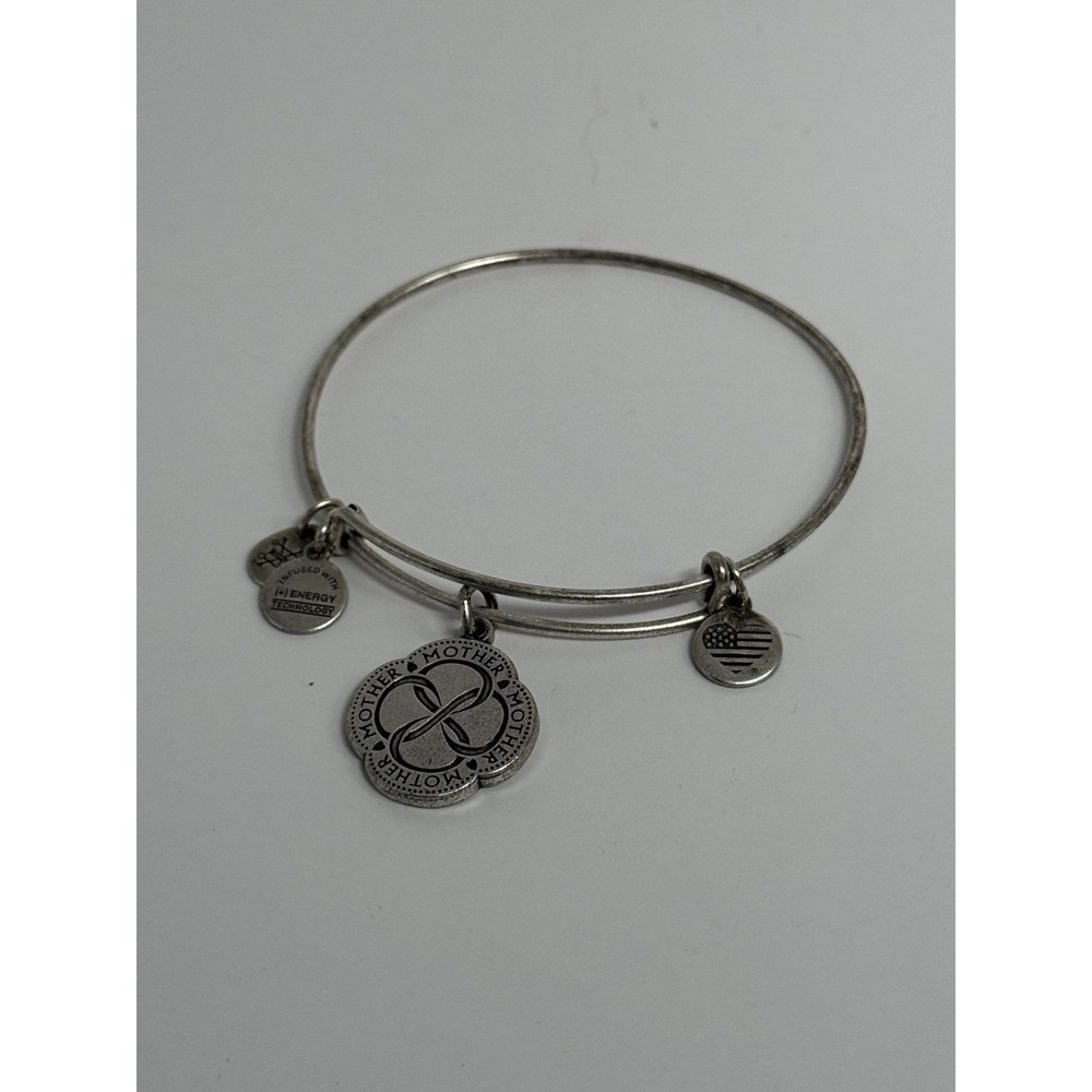 Alex and Ani Infinite Love Mother Silver Charm Bangle Bracelet Energy Technology